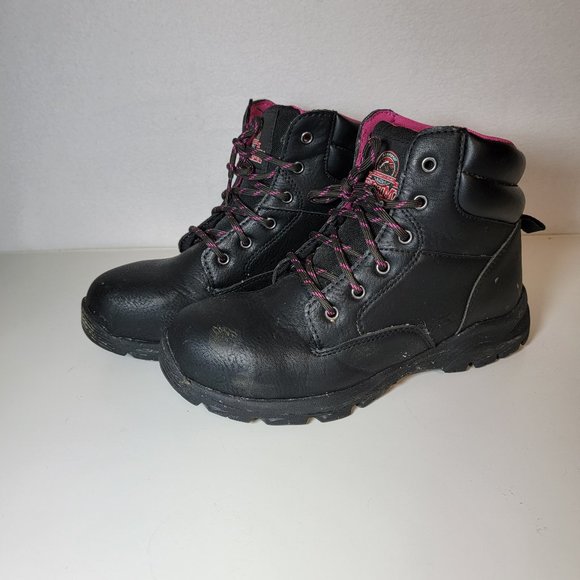 Brahma boots womens black size 6.5 steel toe Anti Fatigue Work - Picture 2 of 10